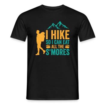 Wandern Camping Bergwanderer - Männer T-Shirt - Schwarz - Vorne - AI Model Male 178 light (178cm)
