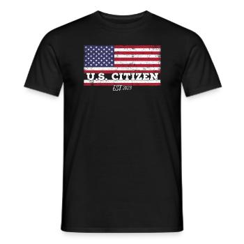 Citoyens américains, env. 2023 - T-shirt homme - noir - Devant - AI Model Male 178 light (178cm)
