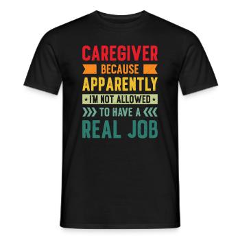 Betreuerin Krankenschwester Krankenpflege Pflege - Männer T-Shirt - Schwarz - Vorne - AI Model Male 178 light (178cm)