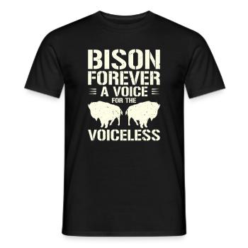 Journée mondiale de la conservation Rétro-Bison Wildlife Animal Welfare - T-shirt homme - noir - Devant - AI Model Male 178 light (178cm)