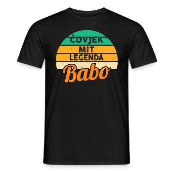 Babo Bosnien Vater Bosnischer Papa Balkan Bosna - Männer T-Shirt - Schwarz - Vorne - AI Model Male 178 light (178cm)