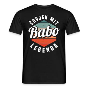 Babo Bosnien Vater Bosnischer Papa Balkan Bosna - Männer T-Shirt - Schwarz - Vorne - AI Model Male 178 light (178cm)