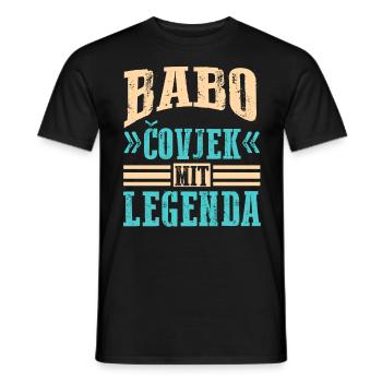 Babo Bosnien Vater Bosnischer Papa Balkan Bosna - Männer T-Shirt - Schwarz - Vorne - AI Model Male 178 light (178cm)