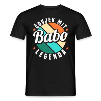 Babo Bosnien Vater Bosnischer Papa Balkan Bosna - Männer T-Shirt - Schwarz - Vorne - AI Model Male 178 light (178cm)