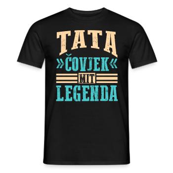 Serbien Vater Otac Srpski Balkan Papa Srbija - Männer T-Shirt - Schwarz - Vorne - AI Model Male 178 light (178cm)