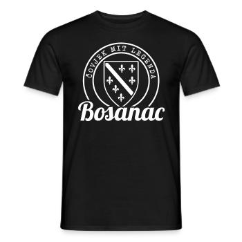 Covjek with Legenda - Bosanac Bosna Bosnia - Men's T-Shirt - black - Front - AI Model Male 178 light (178cm)