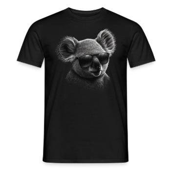 Koala Sonnebrille Tiermotiv Geschenk Bär Tier - Männer T-Shirt - Schwarz - Vorne - AI Model Male 178 light (178cm)