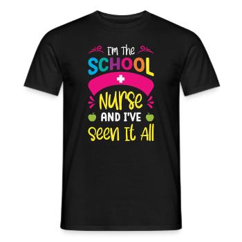 School Nurse Medical Nursing Nurse Appreciation - Men's T-Shirt - black - Front - AI Model Male 178 light (178cm)