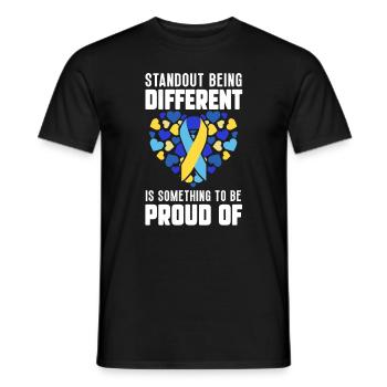 Journée mondiale du syndrome de Down : des énigmes pour - T-shirt homme - noir - Devant - AI Model Male 178 light (178cm)