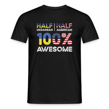 Born Ukrainian Ukraine American USA Citizenship - Men's T-Shirt - black - Front - AI Model Male 178 light (178cm)