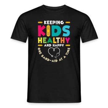 School Nurse Medical Nursing Nurse Appreciation - Men's T-Shirt - black - Front - AI Model Male 178 light (178cm)