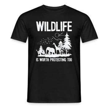 Journée mondiale des animaux Bien-être animal Conservation de la faune sauvage - T-shirt homme - noir - Devant - AI Model Male 178 light (178cm)