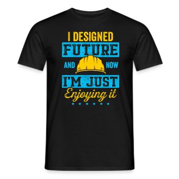 Retired Architect Architecture Retirement - Men's T-Shirt - black - Front - AI Model Male 178 light (178cm)