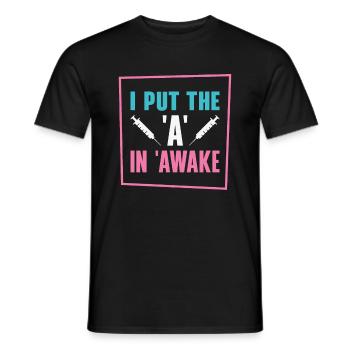 Anesthesia Anesthesiologist Nurse Anesthesiology - Men's T-Shirt - black - Front - AI Model Male 178 light (178cm)