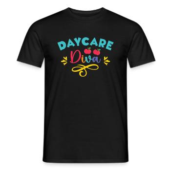 Enseignante éducatrice en éducation de la petite enfance - T-shirt homme - noir - Devant - AI Model Male 178 light (178cm)