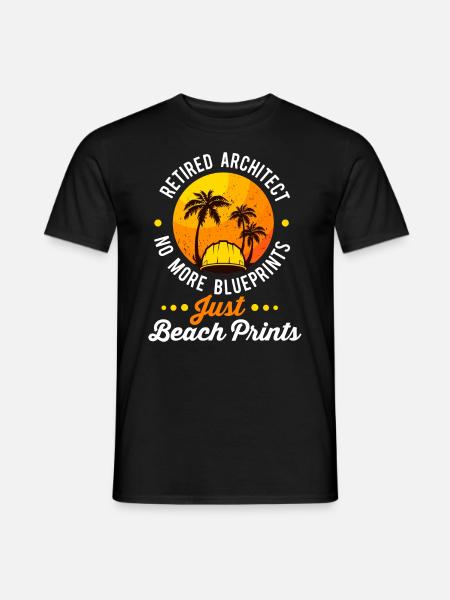 Retired Architect Architecture Retirement - Men's T-Shirt - black