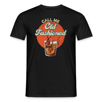 Nennen Sie mich altmodische Whisky -M�nner altmodi - Männer T-Shirt - Schwarz - Vorne - AI Model Male 178 light (178cm)