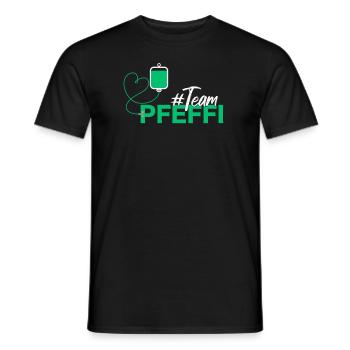 Team Pfeffi - Funny Party Peppermint - Men's T-Shirt - black - Front - AI Model Male 178 light (178cm)