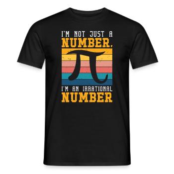 Pi Tag Retro Mathématiques Pi Symbol Mathématiques Nombre - T-shirt homme - noir - Devant - AI Model Male 178 light (178cm)