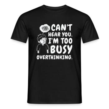 Suranalyse du dessin au trait Dessin Overthinker - T-shirt homme - noir - Devant - AI Model Male 178 light (178cm)