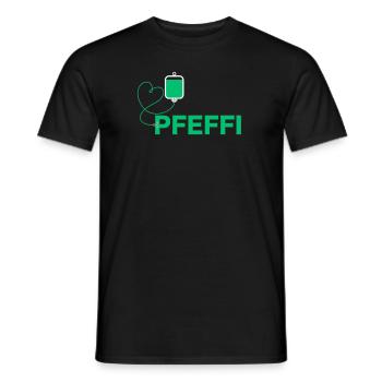 Pfeffi Liebe - Lustiges Pfefferminz - Männer T-Shirt - Schwarz - Vorne - AI Model Male 178 light (178cm)
