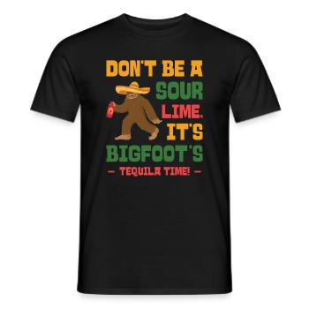 Cinco de Mayo Cryptozoology Bigfoot Fiesta Cryptid - Men's T-Shirt - black - Front - AI Model Male 178 light (178cm)