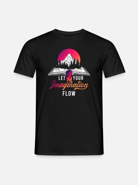 Space River Mountain Imagination - T-shirt homme - noir