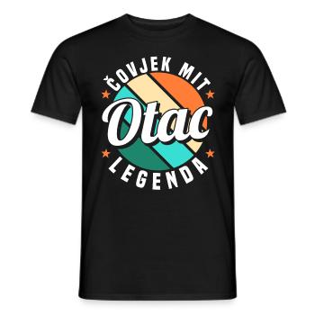 Serbien Vater Otac Srpski Balkan Papa Srbija - Männer T-Shirt - Schwarz - Vorne - AI Model Male 178 light (178cm)