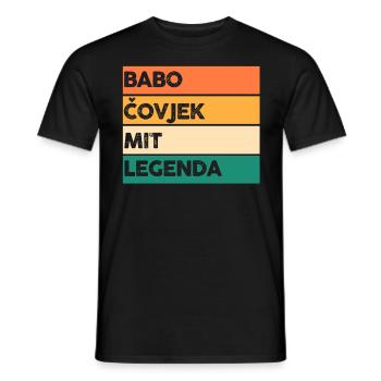 Babo Bosnien Vater Bosnischer Papa Balkan Bosna - Männer T-Shirt - Schwarz - Vorne - AI Model Male 178 light (178cm)
