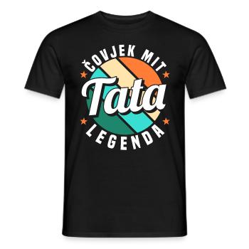 Serbien Vater Otac Srpski Balkan Papa Srbija - Männer T-Shirt - Schwarz - Vorne - AI Model Male 178 light (178cm)