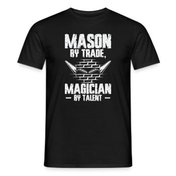Bricklayer Brick Mason Masonry - Men's T-Shirt - black - Front - AI Model Male 178 light (178cm)