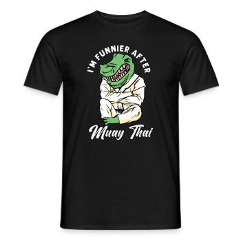 Muay Thai Coach Kickboxing Instructor Funny - Men's T-Shirt - black - Front - AI Model Male 178 light (178cm)