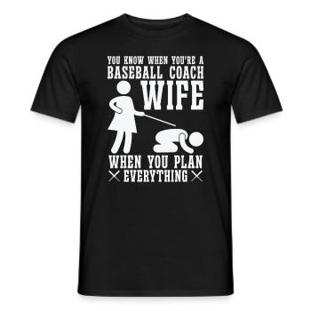 Baseball-Trainerin Ehefrau Berufstätige Mutter - Männer T-Shirt - Schwarz - Vorne - AI Model Male 178 light (178cm)