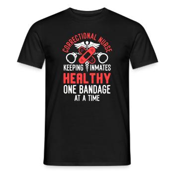 Correctional Nurse Nursing Correction Officer - Men's T-Shirt - black - Front - AI Model Male 178 light (178cm)