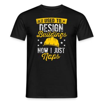 Retired Architect Architecture Retirement - Men's T-Shirt - black - Front - AI Model Male 178 light (178cm)