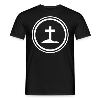 Symbole de la croix - T-shirt homme - noir - Devant - AI Model Male 178 light (178cm)