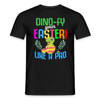 Ostern T-rex Dinosaurier Kaninchen Osterhase - Männer T-Shirt - Schwarz - Vorne - AI Model Male 178 light (178cm)