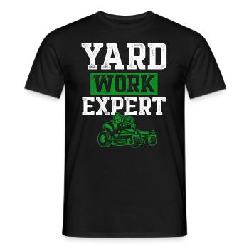 Lawn Mower Mowing Landscaping Landscaper - Men's T-Shirt - black - Front - AI Model Male 178 light (178cm)