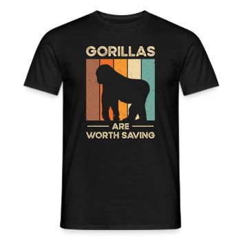 Journée mondiale de la nature Gorille Faune Bien-être animal - T-shirt homme - noir - Devant - AI Model Male 178 light (178cm)