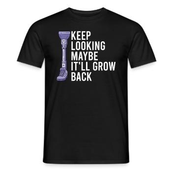 Beinamputierte Amputationsunterstützung - Männer T-Shirt - Schwarz - Vorne - AI Model Male 178 light (178cm)