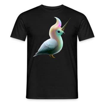 Oiseau licorne - T-shirt homme - noir - Devant - AI Model Male 178 light (178cm)