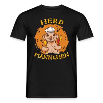 Herd Männchen das Erdmännchen - Männer T-Shirt - Schwarz - Vorne - AI Model Male 178 light (178cm)