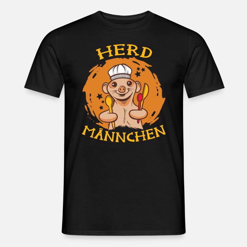Herd Männchen das Erdmännchen - Männer T-Shirt - Schwarz