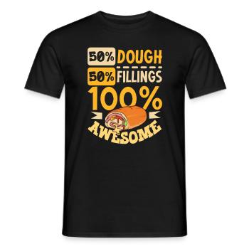 100 Prozent lecker - Stromboli - Männer T-Shirt - Schwarz - Vorne - AI Model Male 178 light (178cm)