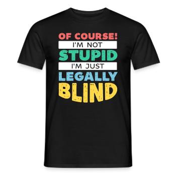 Braille-Schrift Blinde Blindheit Bewusstsein - Männer T-Shirt - Schwarz - Vorne - AI Model Male 178 light (178cm)