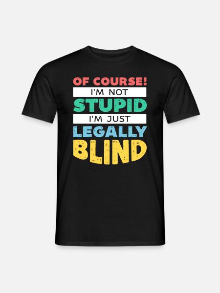 Braille-Schrift Blinde Blindheit Bewusstsein - Männer T-Shirt - Schwarz