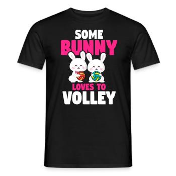 Easter Volleyball Holiday Rabbit Sport - Men's T-Shirt - black - Front - AI Model Male 178 light (178cm)