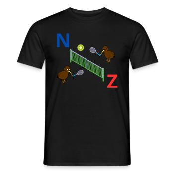 Kiwi de tennis néo-zélandais - T-shirt homme - noir - Devant - AI Model Male 178 light (178cm)