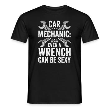 Car Mechanic Auto Engine Repair - Men's T-Shirt - black - Front - AI Model Male 178 light (178cm)