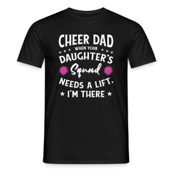Cheerleader Stolzes Cheer Dad Cheerleading - Männer T-Shirt - Schwarz - Vorne - AI Model Male 178 light (178cm)